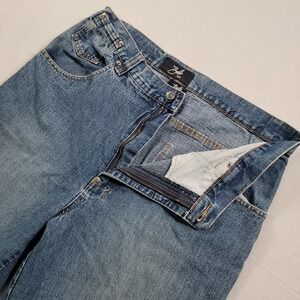 Balla NYC Straight Leg Jeans Mens 38x33 Blue Medium Wash Relaxed Cotton Denim